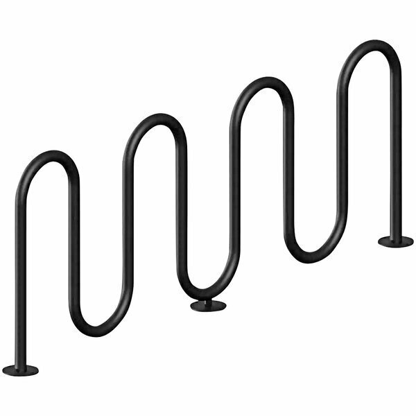 Wausau Tile 7-Loop Powder-Coated Metal Surface Mount Bike Rack 676MF9011